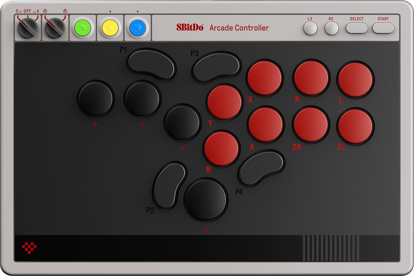 8bitdo - Arcade Controller - Grey