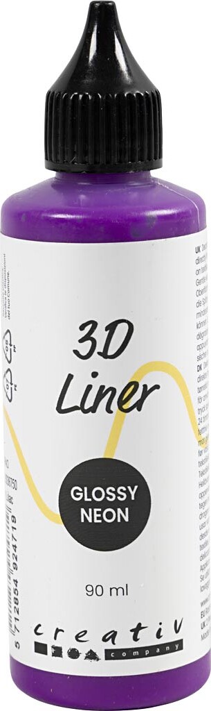 3d Liner - Blank - Halvdækkende - Neon Lilla - 90 Ml