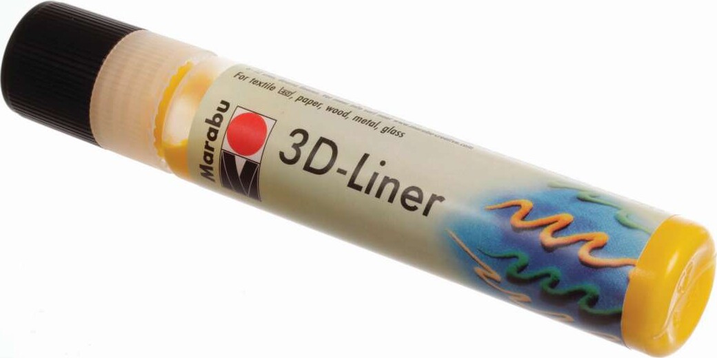 Marabu - 3d Liner - Gul - 25 Ml - 18030009621 -