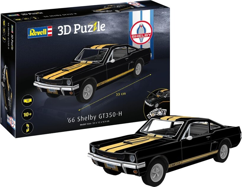 Se Revell 3d Puzzle - '66 Shelby Gt350-h - 100 Brikker - 33 Cm hos Gucca.dk