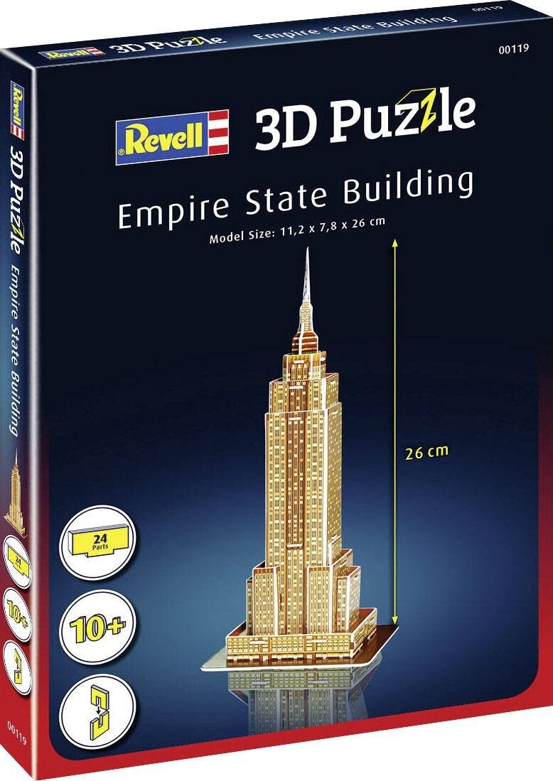 Revell 3d Puzzle - Empire State Building - 24 Brikker - 26 Cm