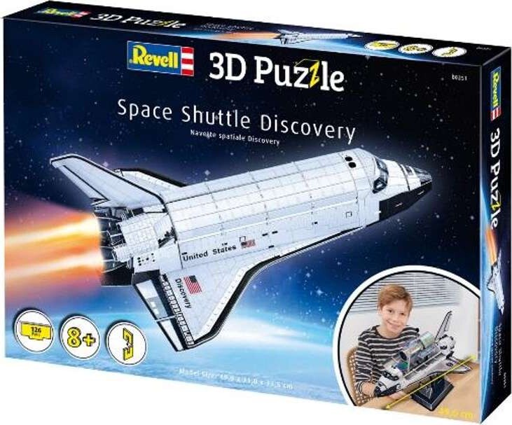 Revell 3d Puzzle - Space Shuttle Discovery - 126 Brikker - 49 Cm