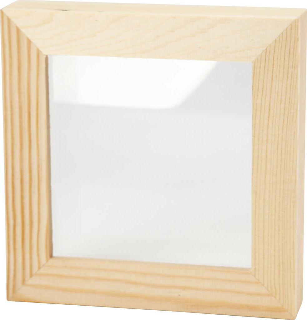 3d Ramme Med Glas - D 2,5 Cm - Str. 12,3x12,3 Cm - 1 Stk. billede