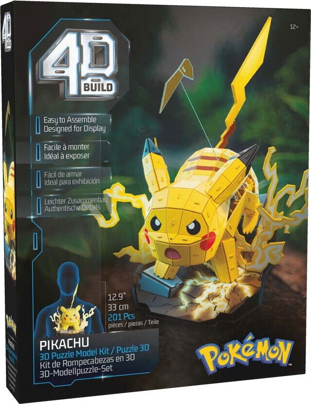4d Build - Pikachu 3d Puzzle - Pokémon Model Kit - 201 Dele