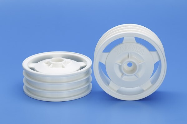 2wd Buggy Front Star-dish Wheels (hex Hub, White) - 22044 - Tamiya