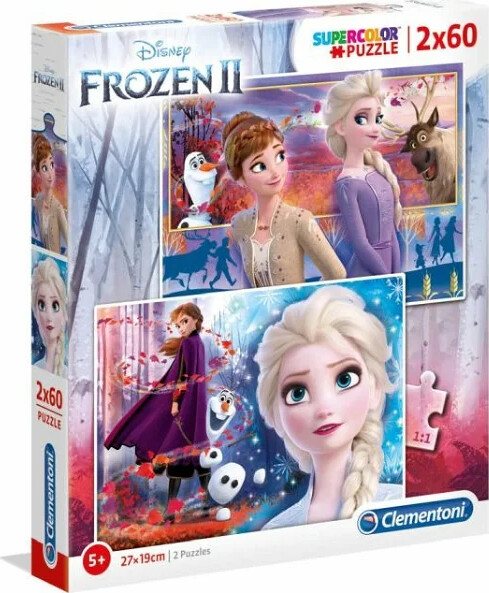 Frost Puslespil - Disney Frozen 2 - 2x60 Brikker - Clementoni