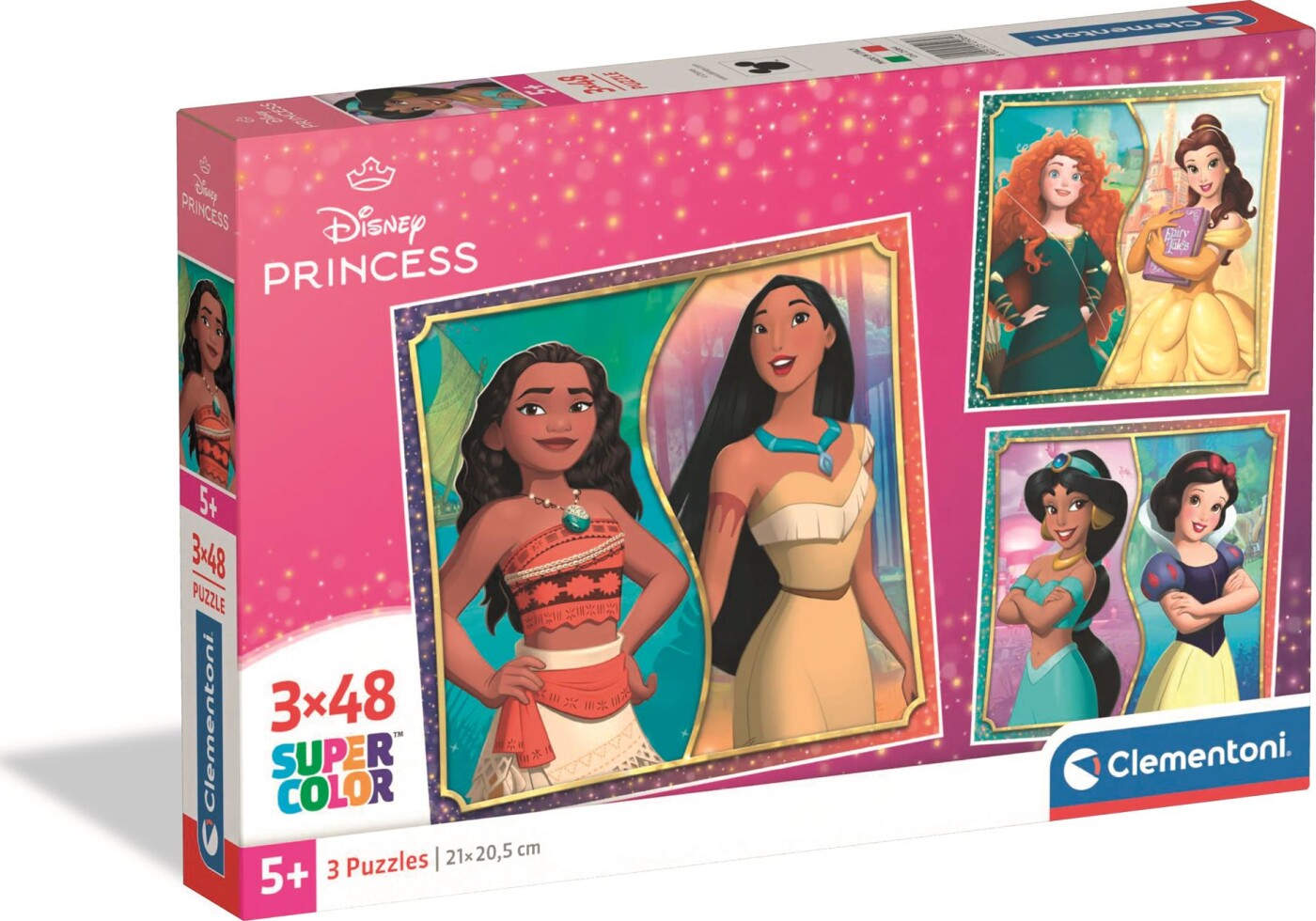 3x48 Puslespil Square - Disney Princess Brikker