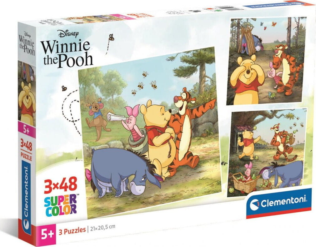 Clementoni Puzzle Square - Disney Winnie the Pooh 3x48 pieces 2D Puslespil
