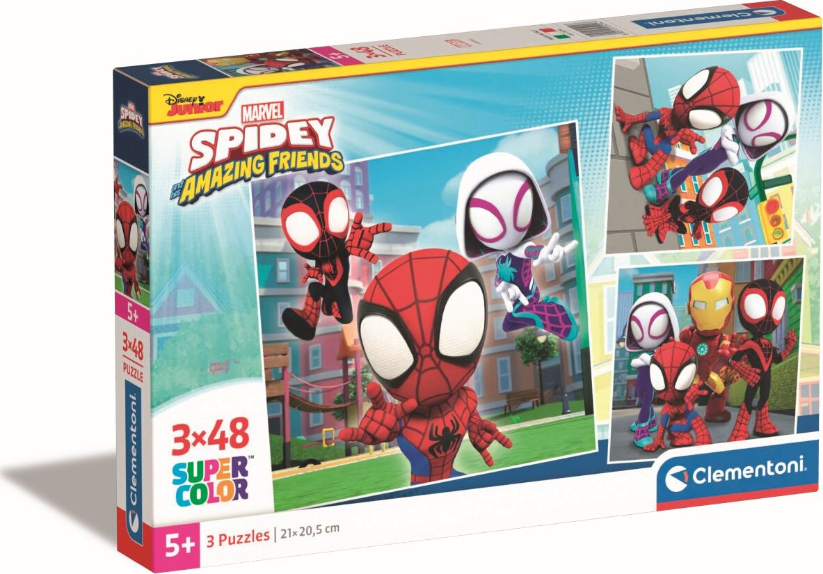 Marvel Puslespil - Spidey And His Amazing Friends - 3x48 Brikker - Clementoni