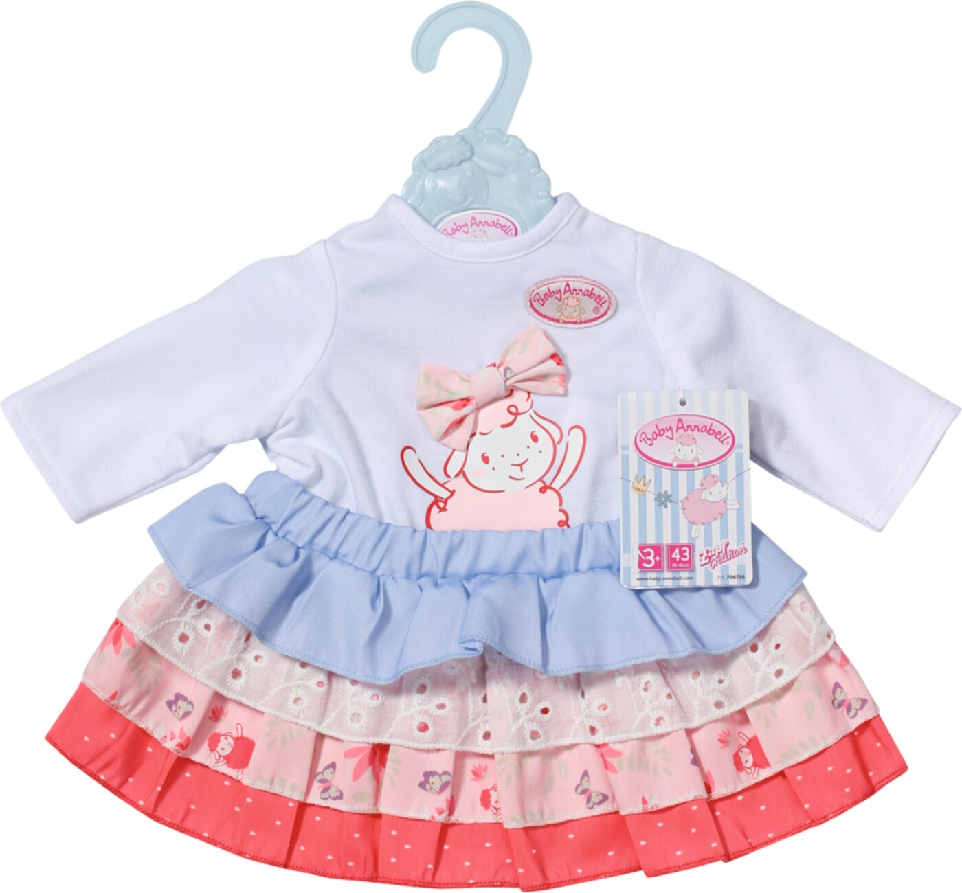 Baby Annabell Dukketøj - Trøje Og Nederdel Med Sødt Får - 43 Cm