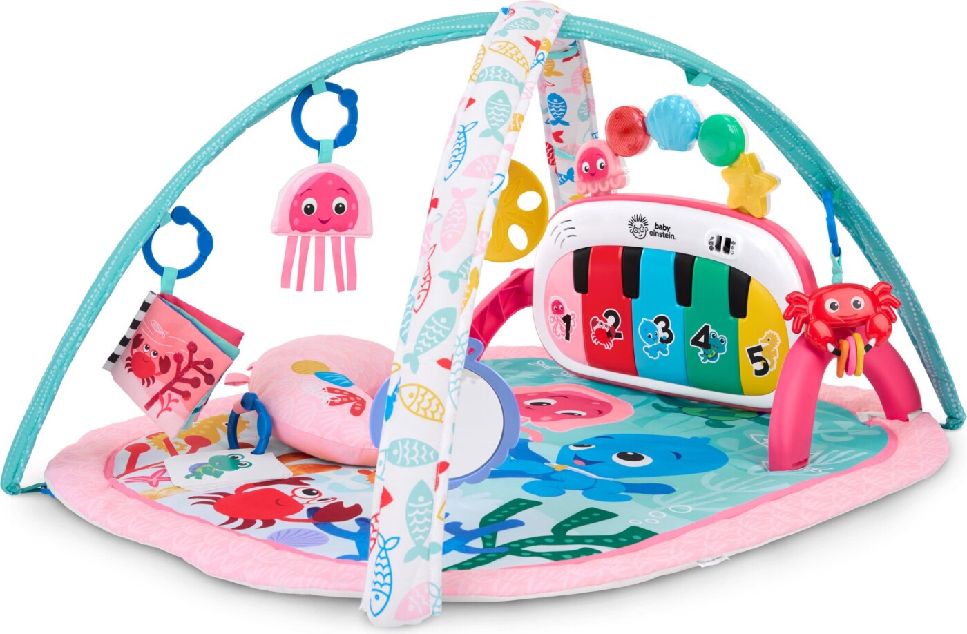 Baby Einstein - 4-in-1 Kickin Tunes Jellyfish Jamboree Aktivitetstæppe Med Lyd
