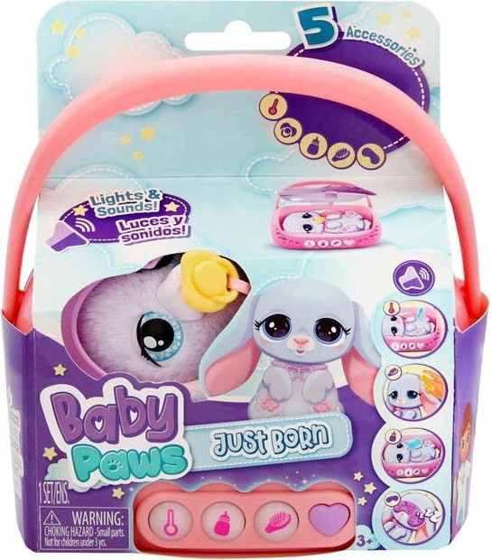 Baby Paws - Just Born - Kanin - Interaktiv Med Lys Og Lyd