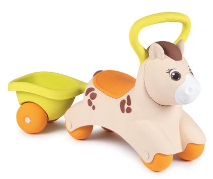 Billede af Smoby - Gåbil Til Børn - Baby Pony Med Håndtag Og Trailer