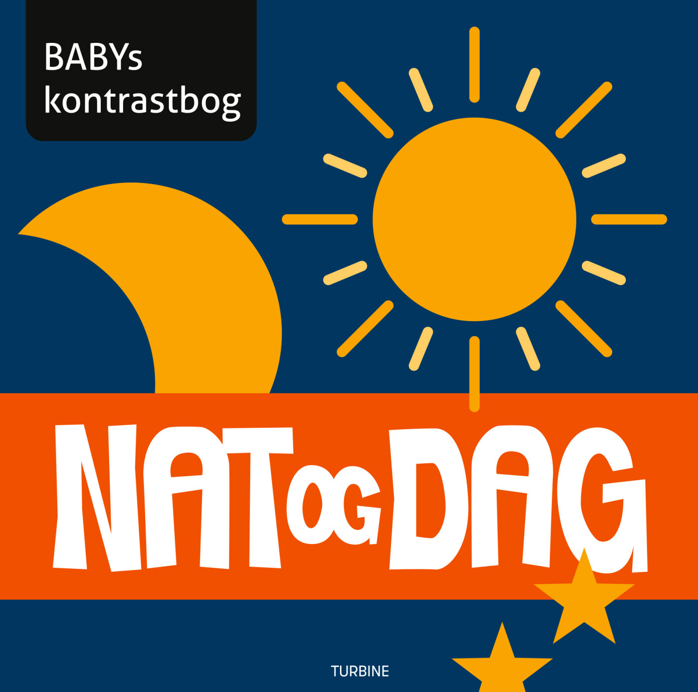 Billede af Babys Kontrastbog - Nat Og Dag - Ole Steen Pedersen - Bog hos Gucca.dk