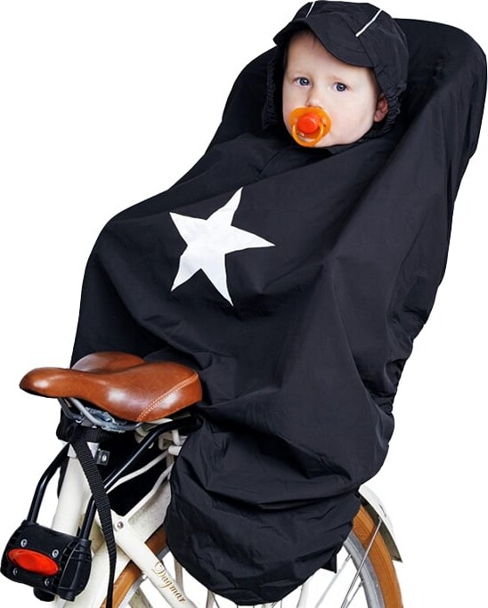 8: Babytrold - Regnslag Til Cykelstol - Sort
