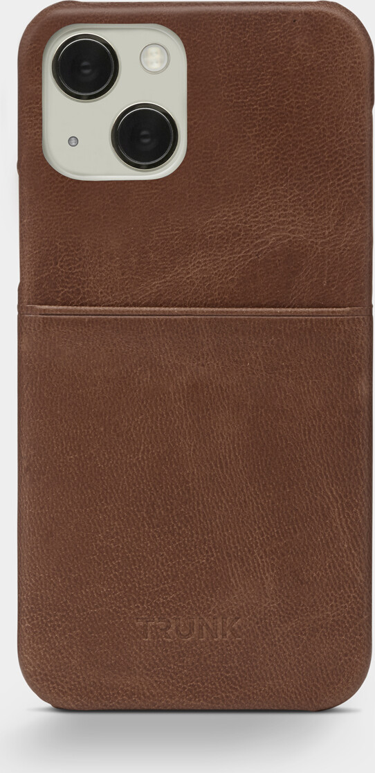Trunk - Iphone 13 Mini Cover - Med Kortholder - ægte Læder - Brun