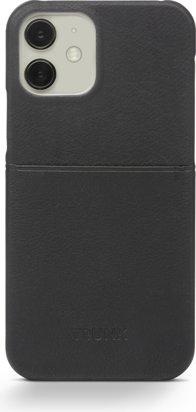 Trunk - Iphone Xr/11 Cover - Med Kortholder - ægte Læder - Sort