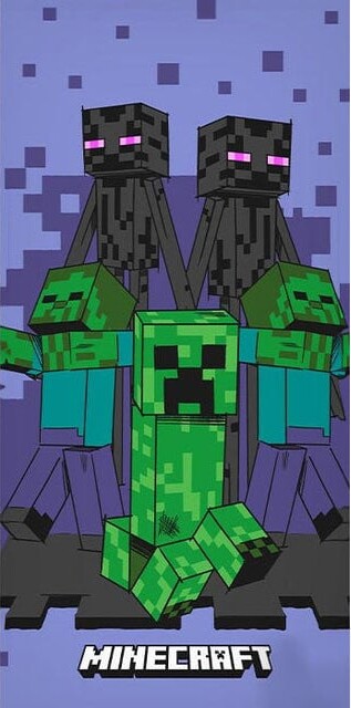 Brandmac - Minecraft Creeper Håndklæde - 70x140 Cm