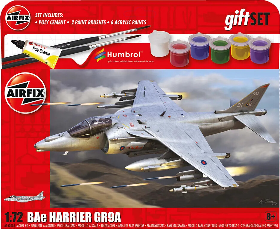Airfix - Bae Harrier Fly Byggesæt Inkl. Maling - 1:72 - A55300a