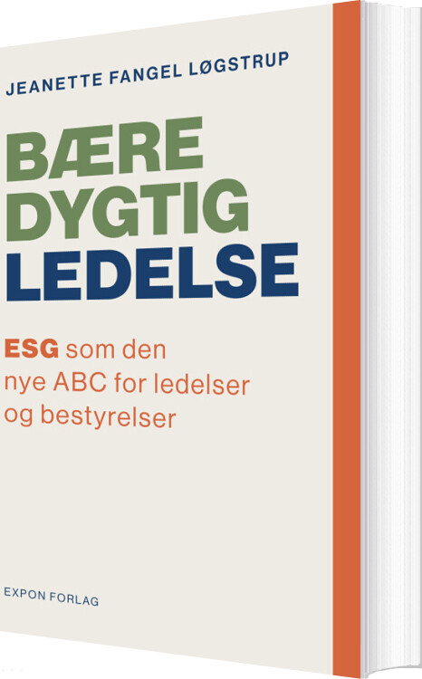 Bæredygtig Ledelse - Jeanette Fangel Løgstrup - Bog