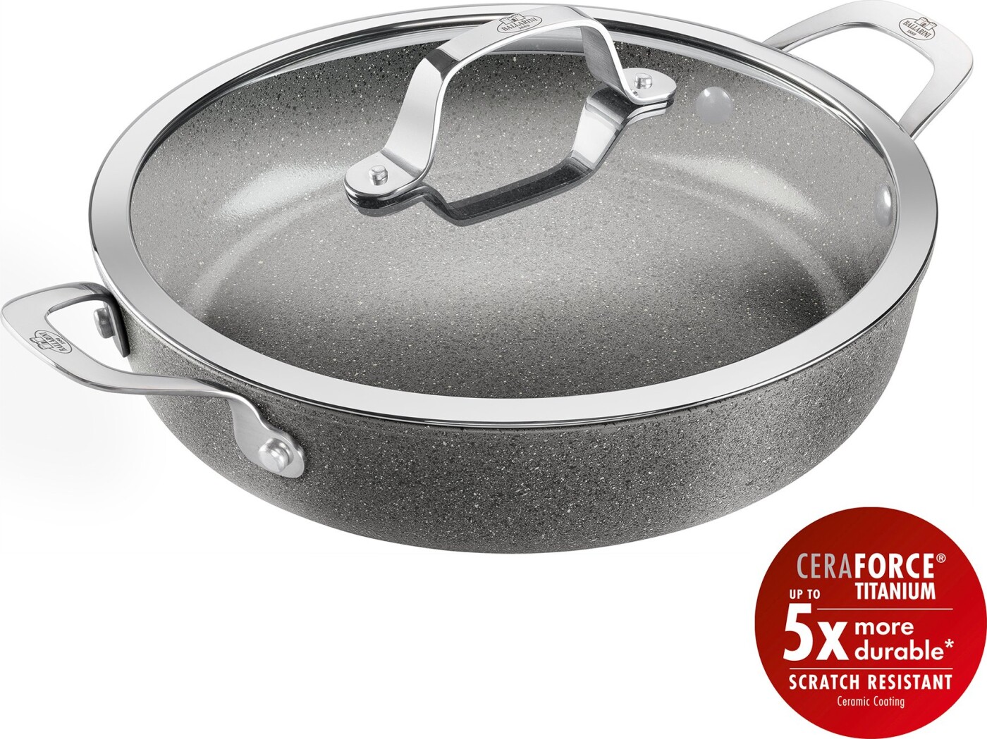 Ballarini Salina keramisk serveringspande med låg - uden farve - 28 cm