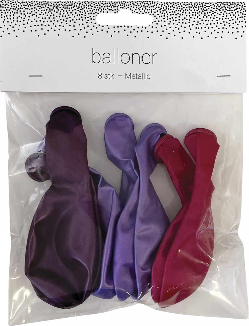 Ballon 8 Stk 23 Cm Lilla Metallic Mix - Scanseason