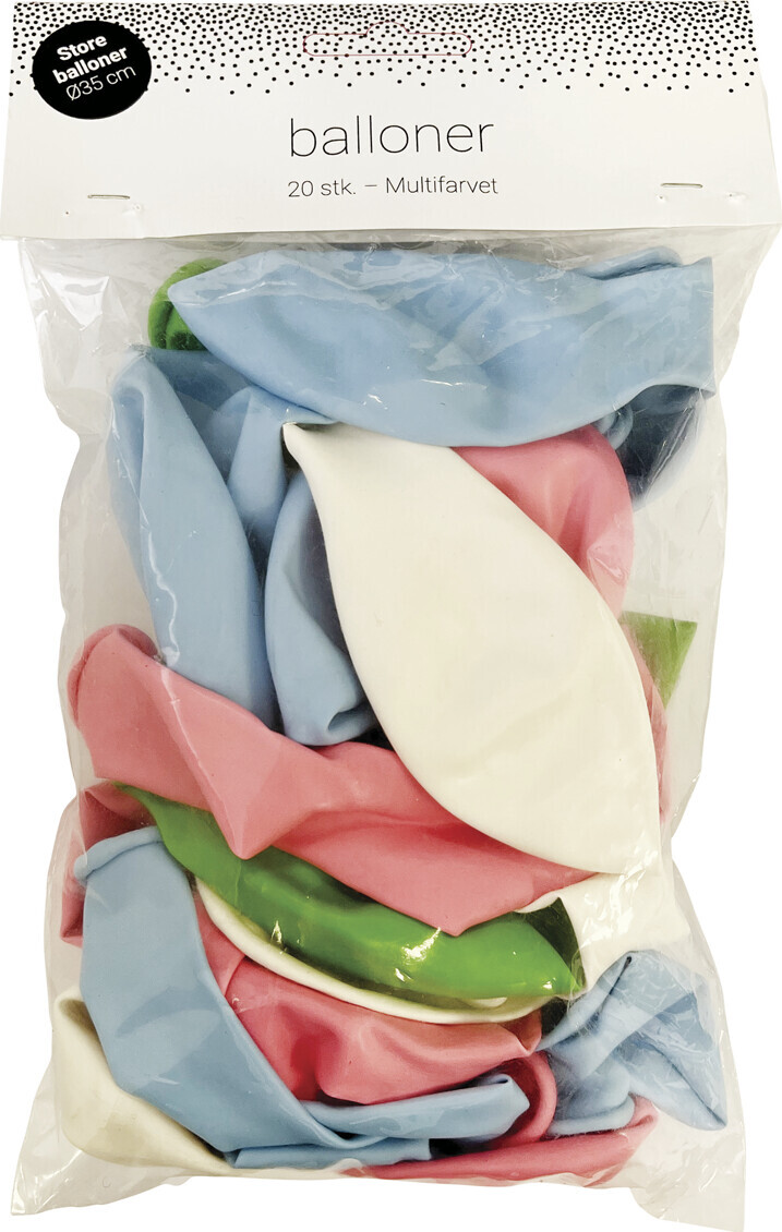 Ballon Kæmpe 35 Cm - 20 Stk Multifarve - Scanseason