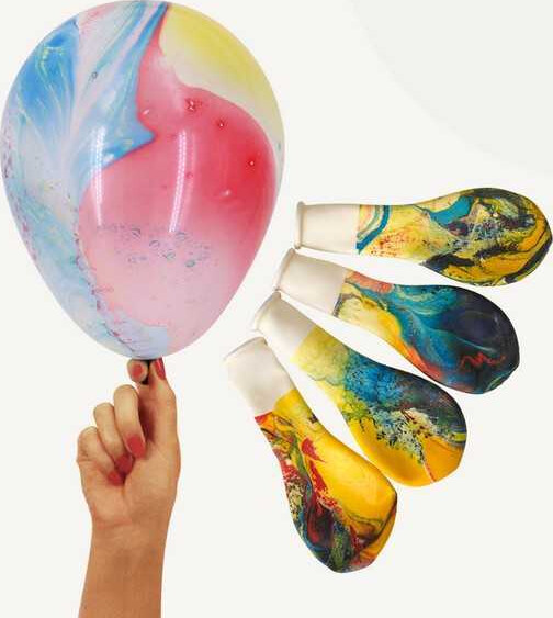 Ballon - Latex - Marmormønster 23 Cm - 8 Stk - Scanseason