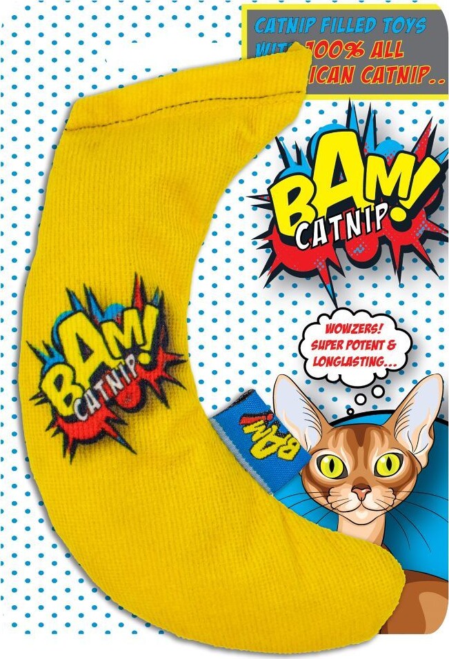 Bam! Catnip - Kattelegetøj Med Katteurt - Banan - 16 Cm