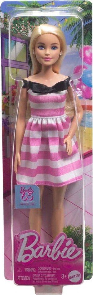 Barbie Dukke - Fashionista - Pink Kjole - 65th års Jubilæum