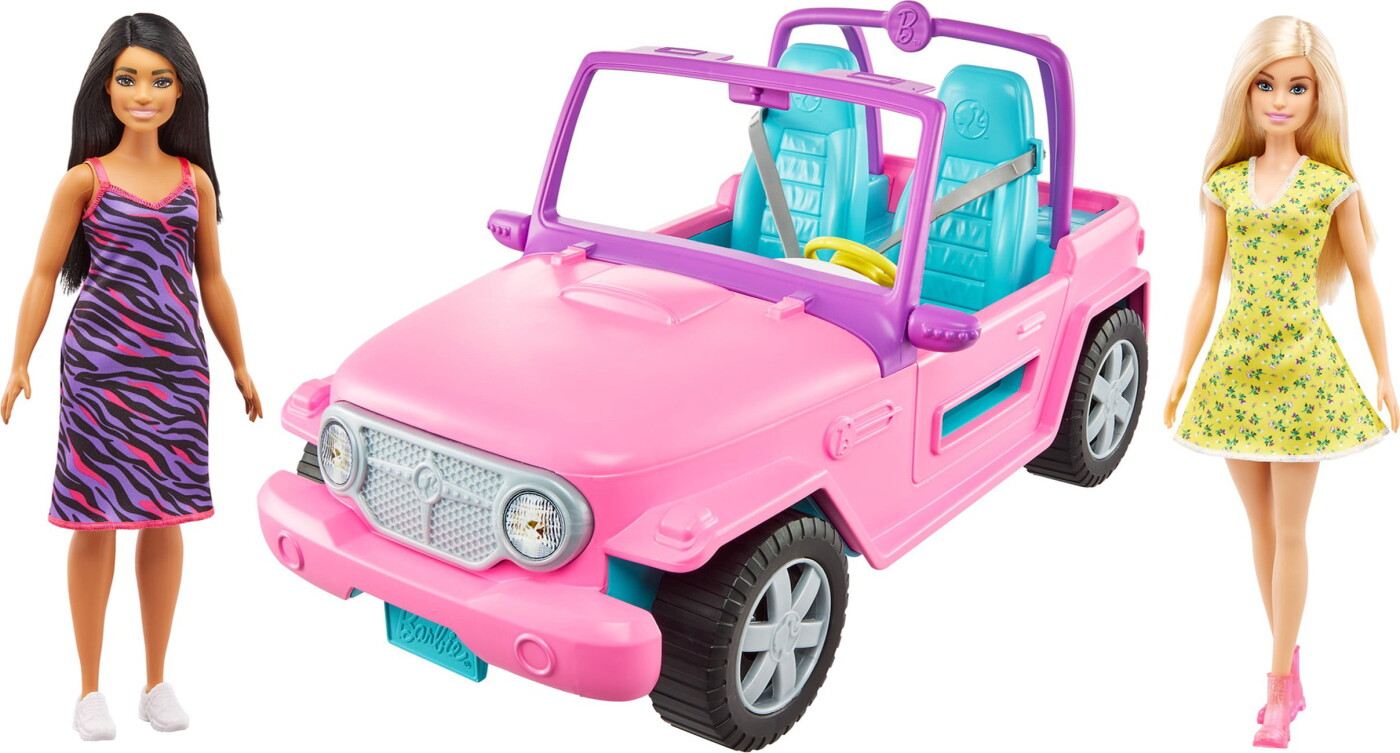 Billede af Barbie - Bil Og 2 Dukker Sæt