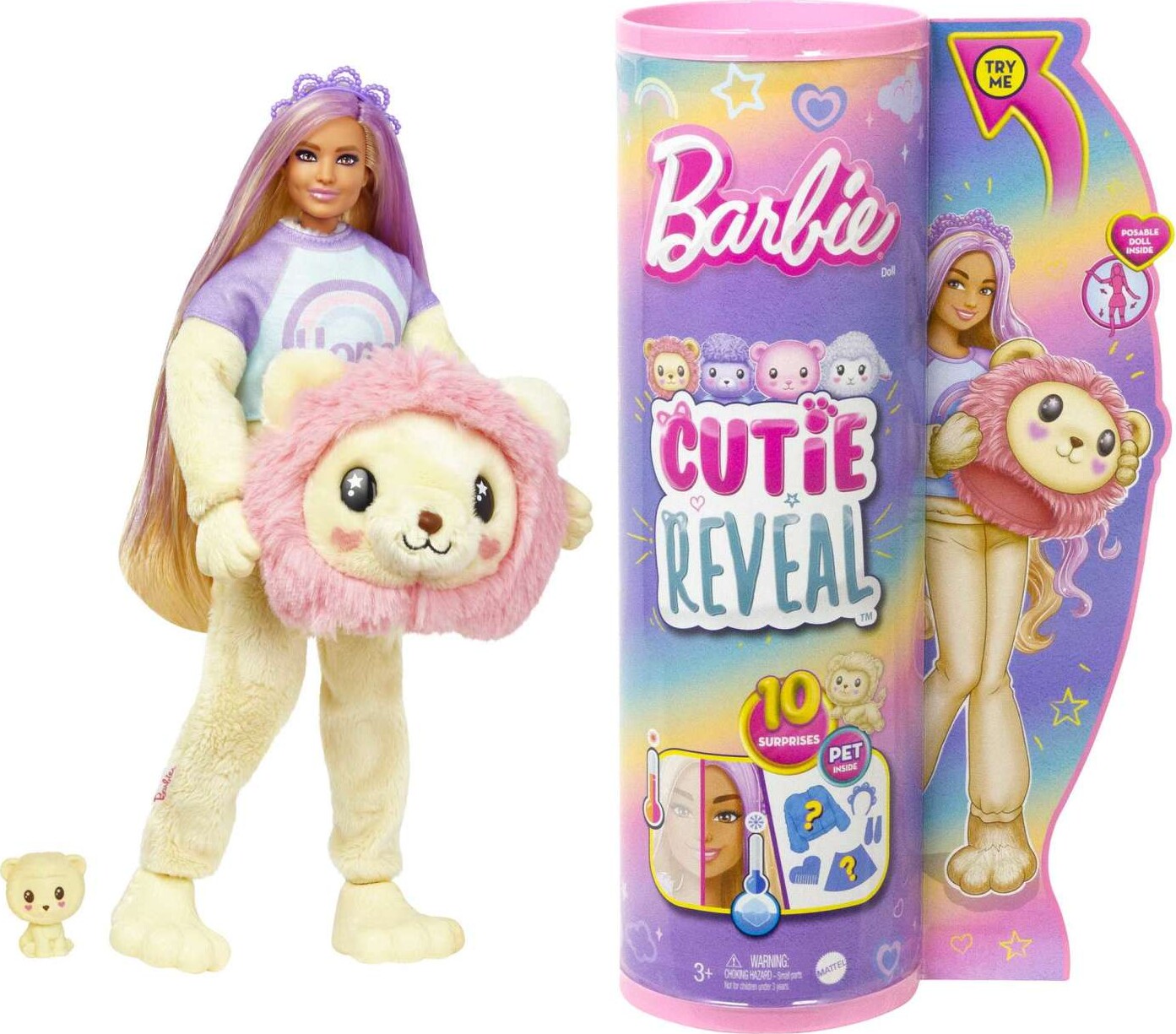 Barbie Dukke - Cutie Reveal - Cozy Cute Tees - Løve