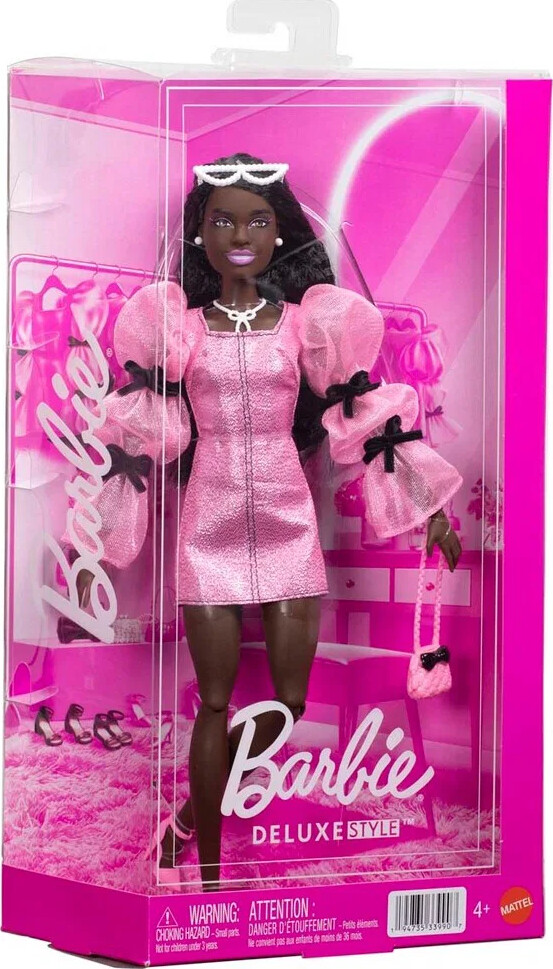 Barbie - Deluxe Style Dukke - Kjole Med Sløjfer - Mattel Jjn75