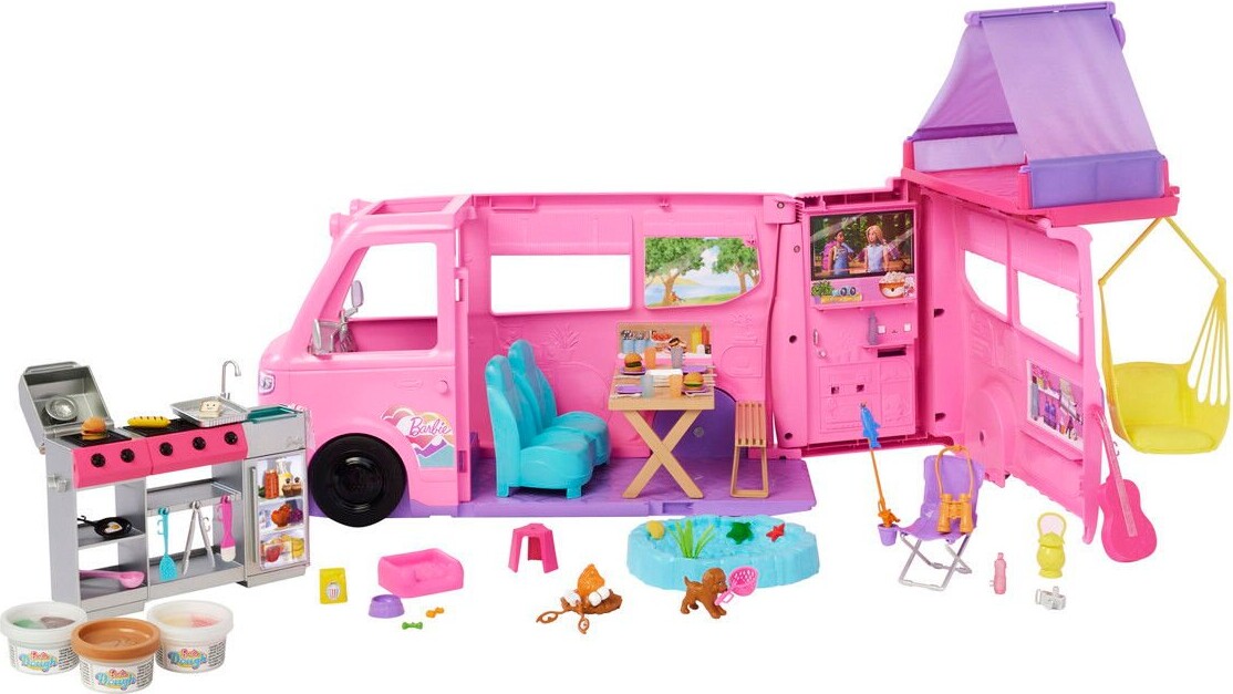 Barbie - Dream Camper Van Legesæt - Over 60 Tilbehørsdele