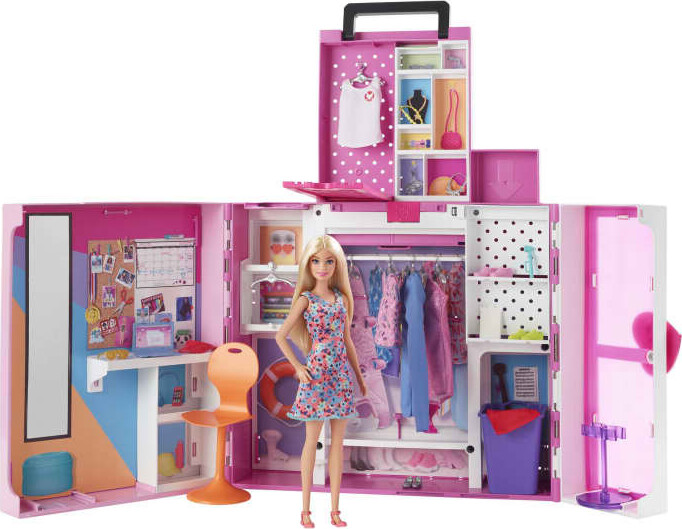 Billede af Barbie - Drømme Klædeskab Med Dukke Og Tilbehør Legesæt