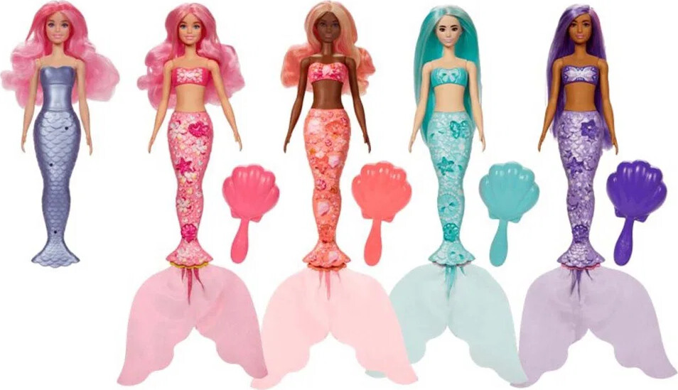 Barbie - Color Reveal - Havfrue Farveskift Dukke - Mattel Jfy73