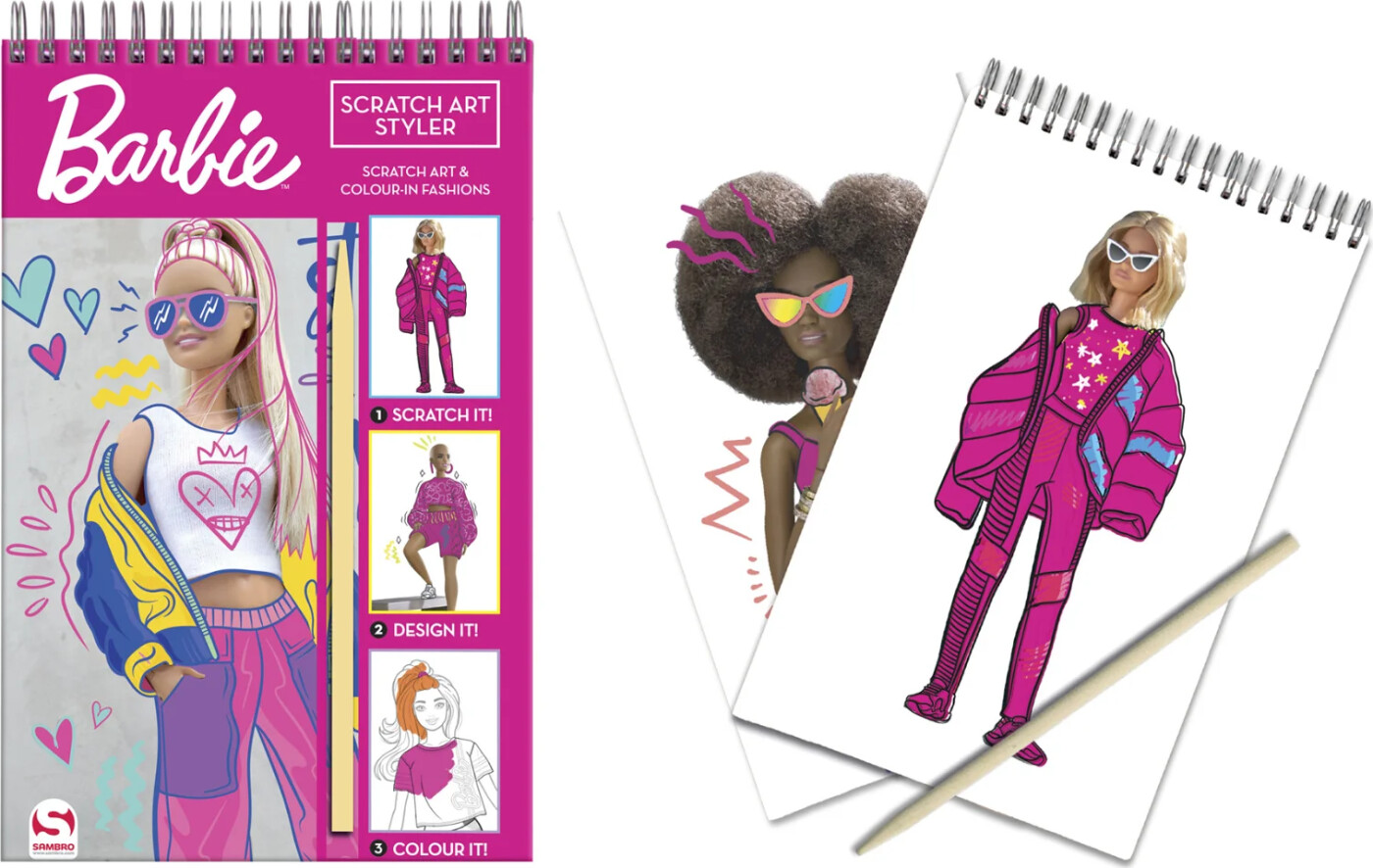 7: Barbie Fashion Scratch Bog - Diverse - Bog