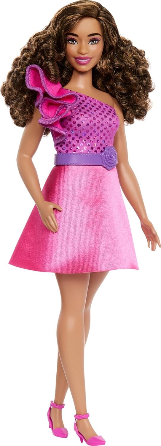 Barbie Hrh22 - Fashionistas 225 Dukke - Lilla Med Flæse - Mattel