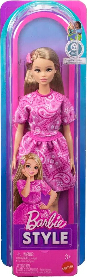 Barbie - Style Dukke - Pink Paisley Mønster - Mattel Jjn62