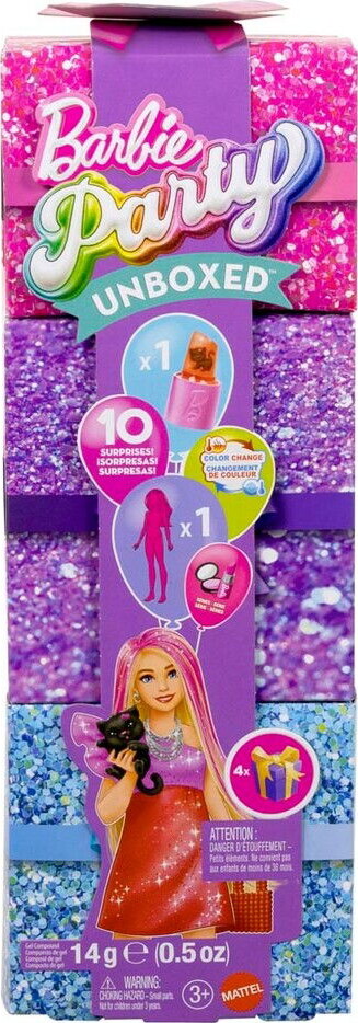 Barbie - Party Unboxed - Dukke - 10 Overraskelser - Mattel Jfy68