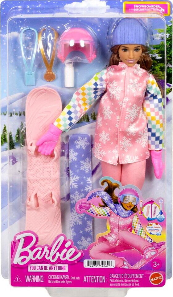 Barbie Jkf78 - Careers Deluxe Snowboarder Dukke - Mattel