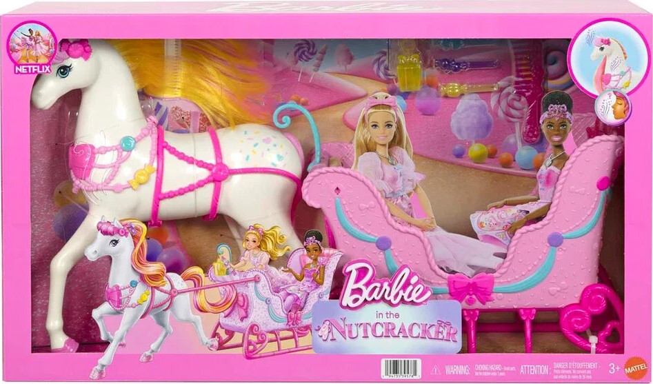 Barbie - The Nutcracker - Hest & Slæde - Mattel Jnh63