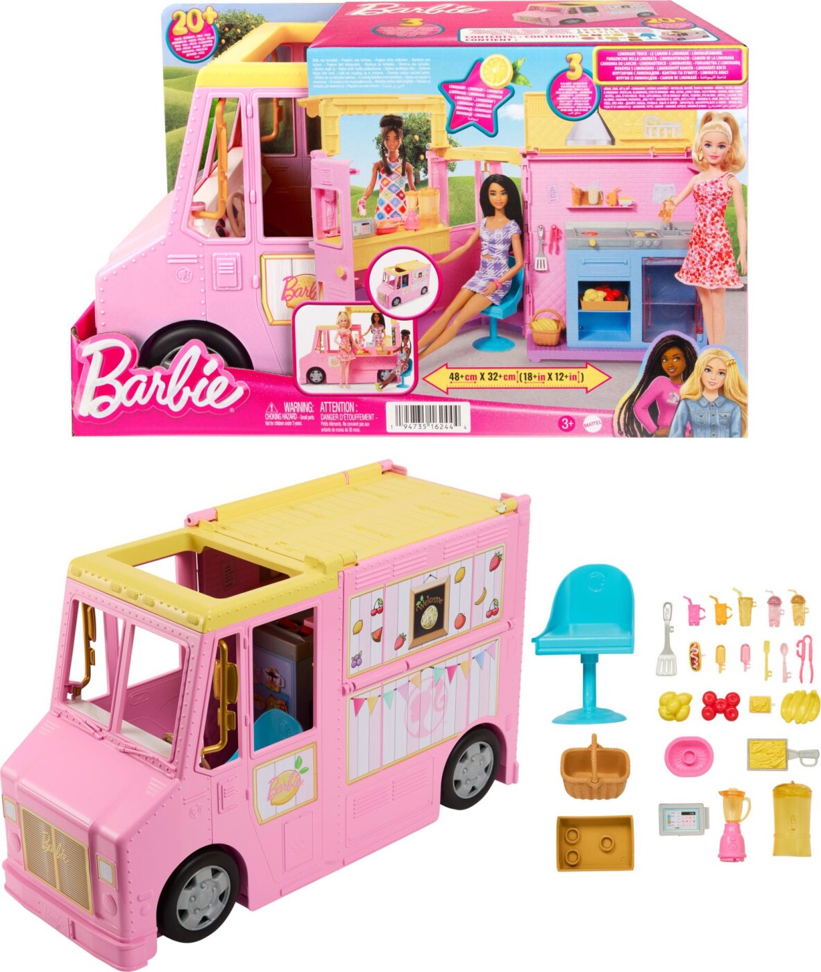 Se Barbie - Lemonade Truck Med Tilbehør - 25 Dele hos Gucca.dk