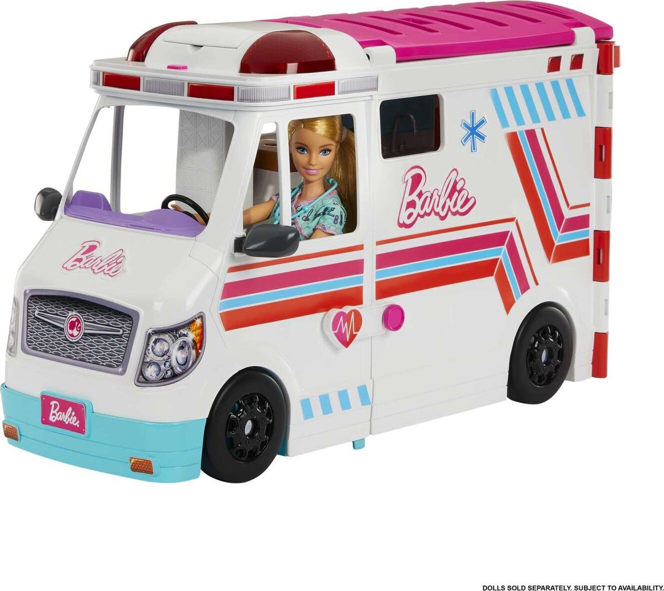 Billede af Barbie - Ambulance Og Mobil Lægeklinik - 2-i-1 Køretøj