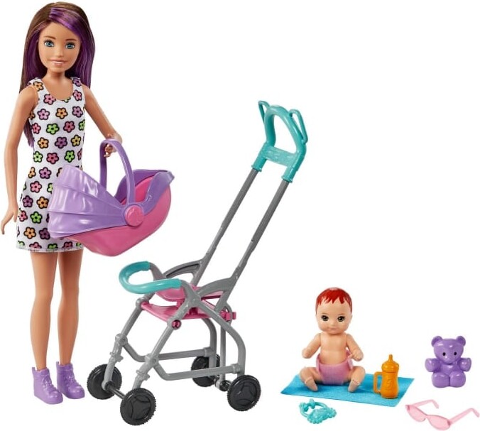 Barbie - Skipper Dukke - Babysitter Legesæt