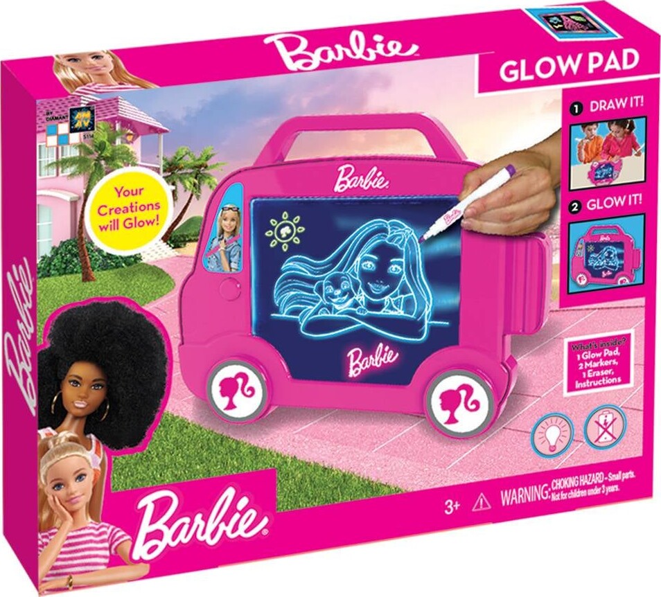 Barbie - Tegnetavle Til Børn - Glow Pad