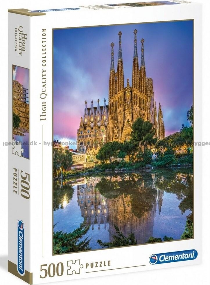 Se Barcelona Puslespil - Sagrada Família - High Quality - 500 Brikker - Clementoni hos Gucca.dk