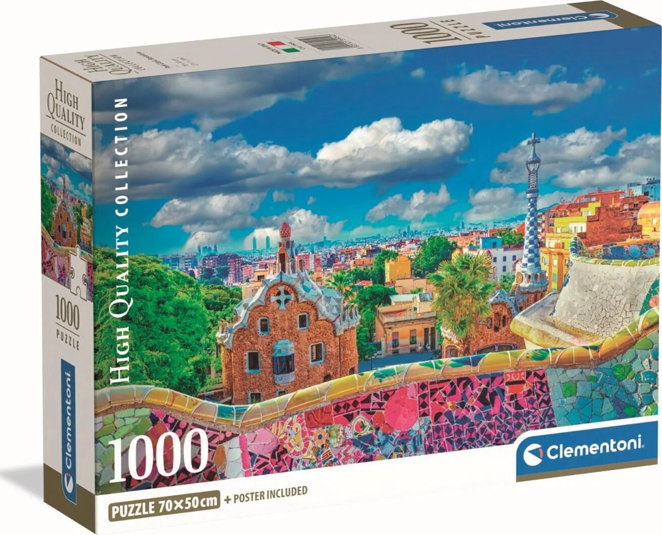 Clementoni - Barcelona Park Güell Puzzle - 1000 Brikker - Hqc