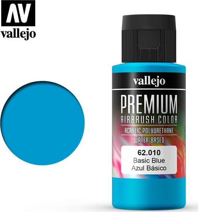 Vallejo - Premium Airbrush Maling - Basic Blue 60 Ml
