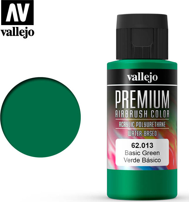 Vallejo - Premium Airbrush Maling - Basic Green 60 Ml